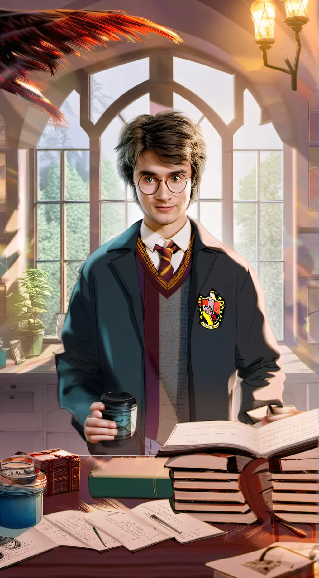 ai character: disguis as Harry p background