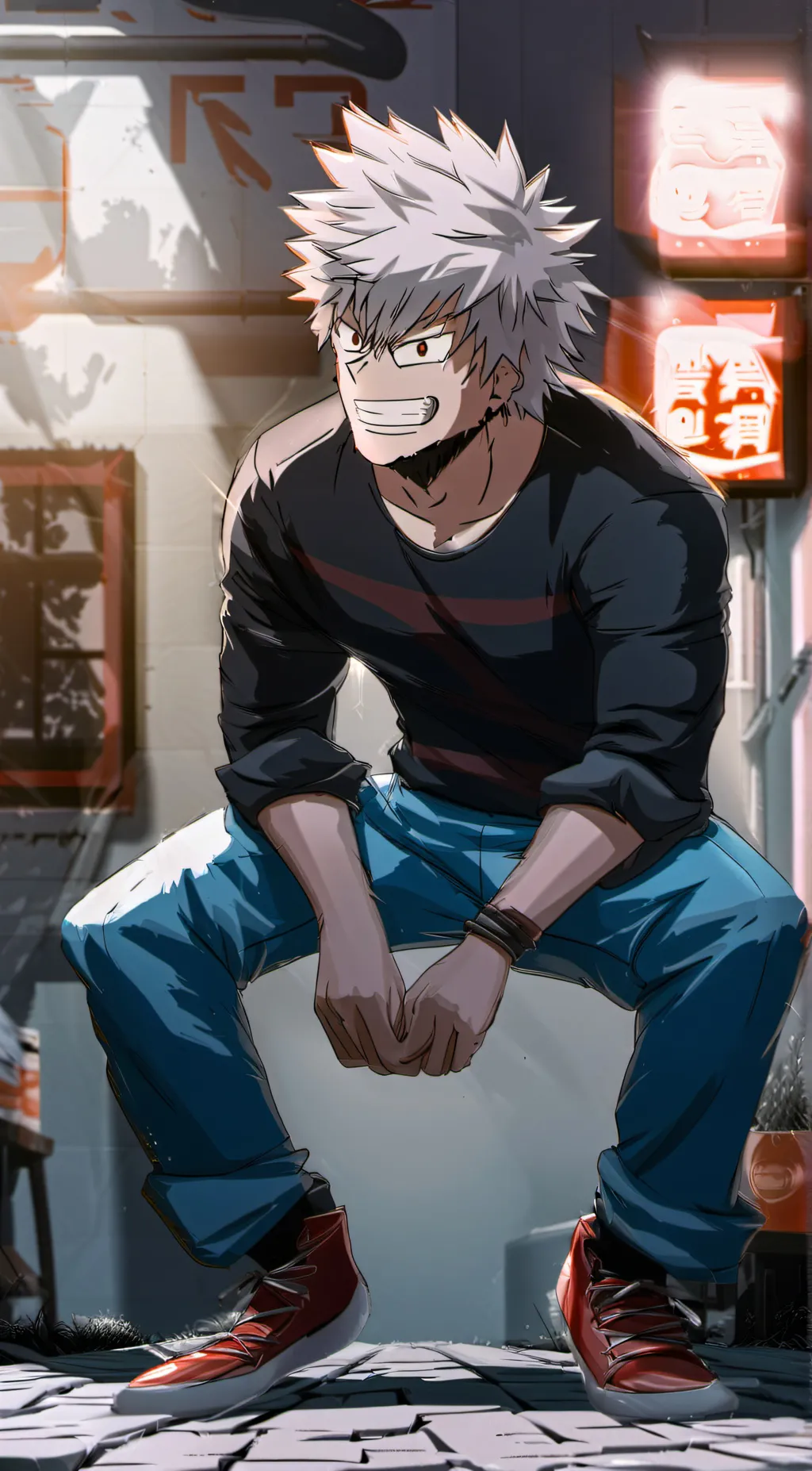 ai character: Bakugo background