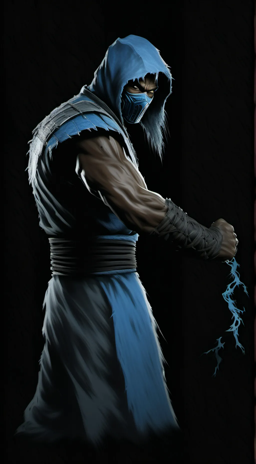 ai character: mk huggy wuggy  background