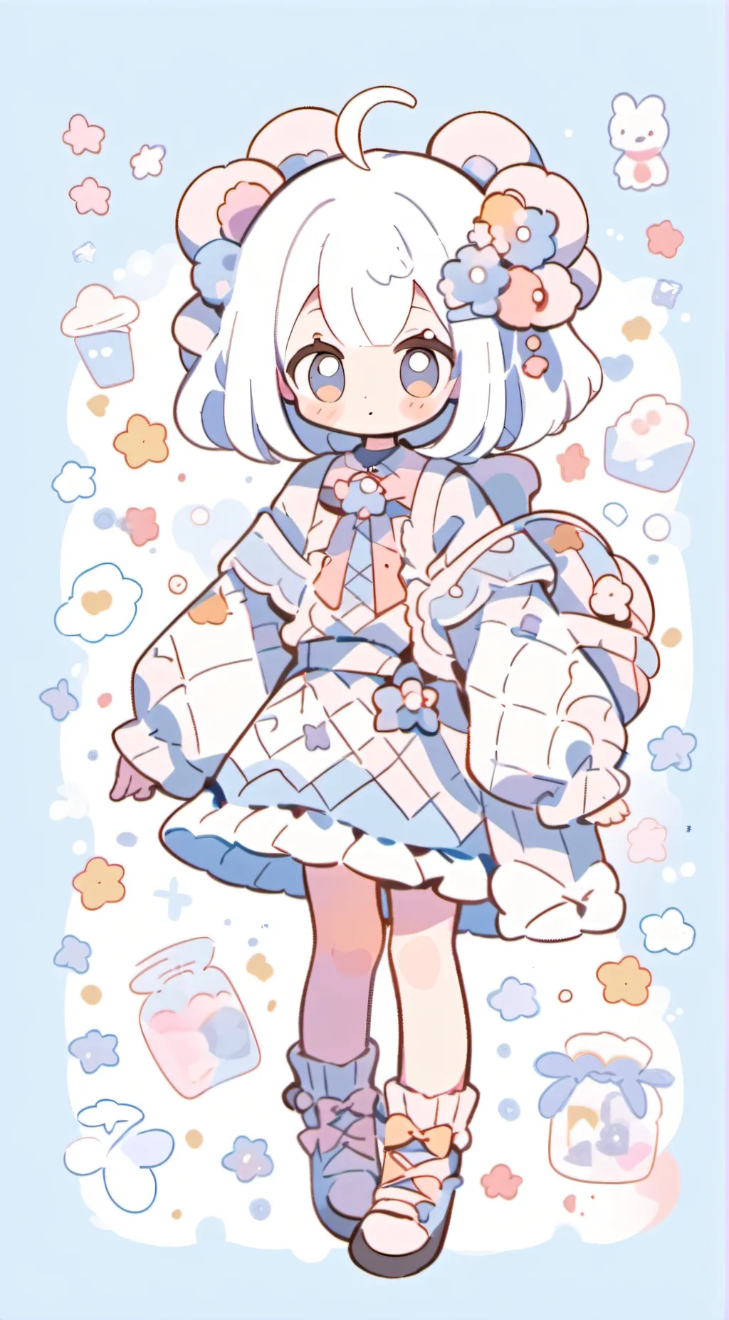 ai character: Hello kitty story background