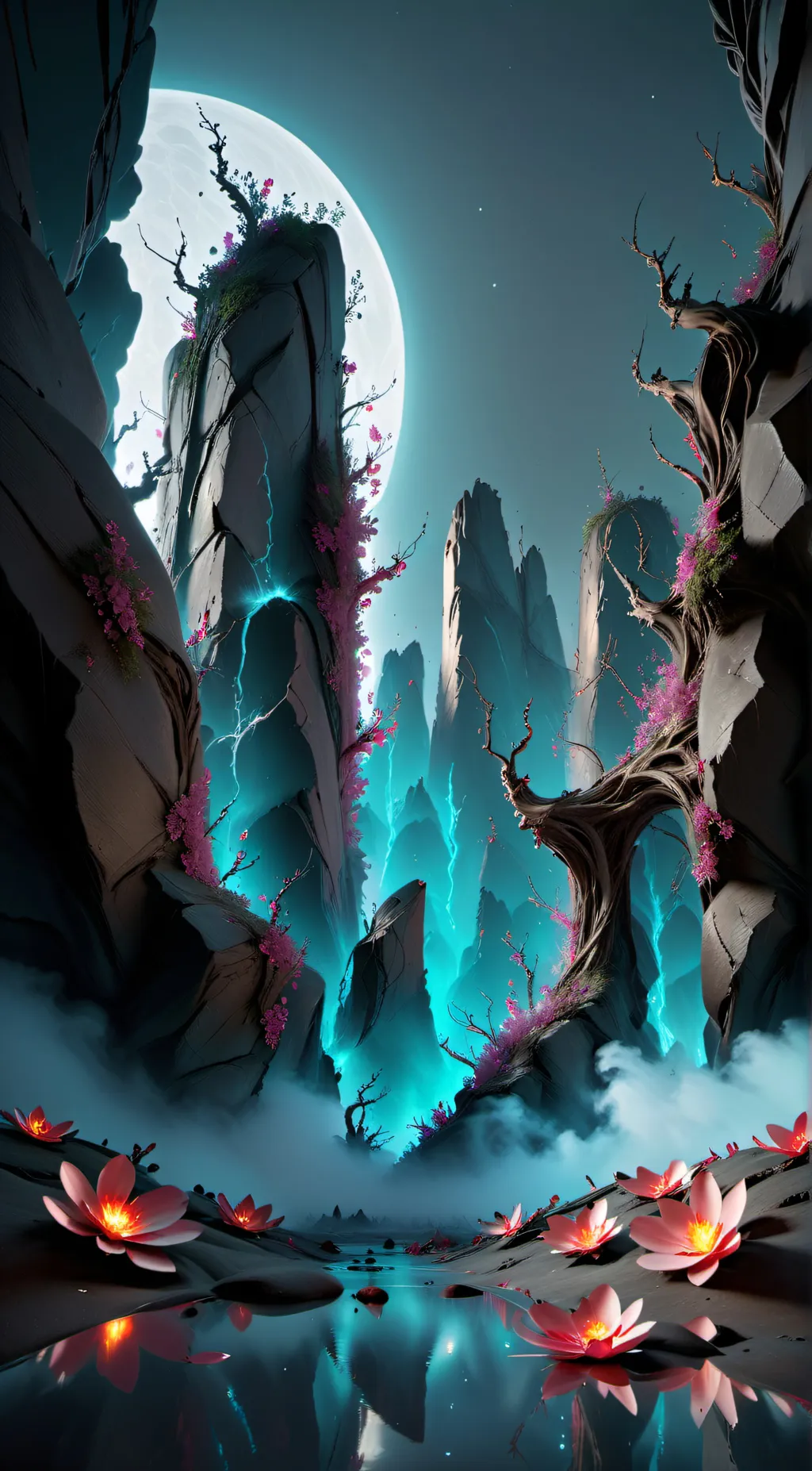 ai character: tv flower background