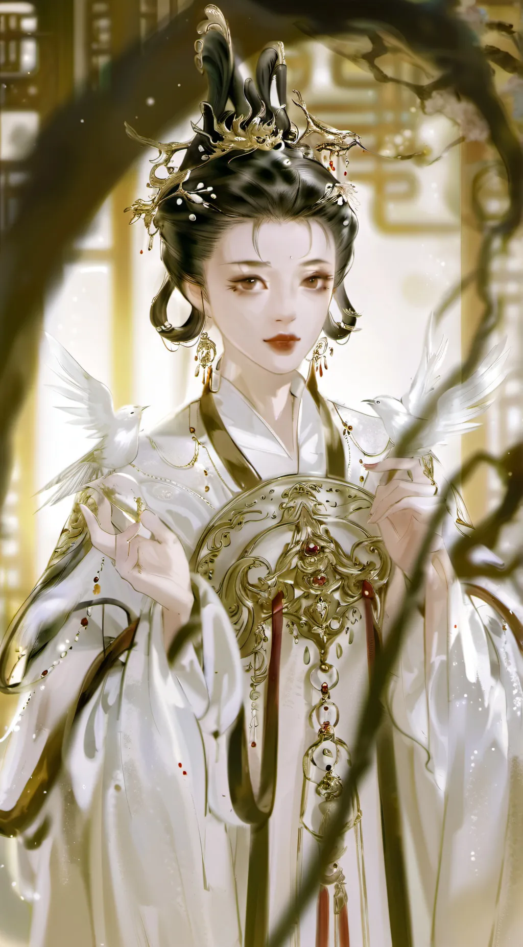 ai character: Goddess chang'u  background