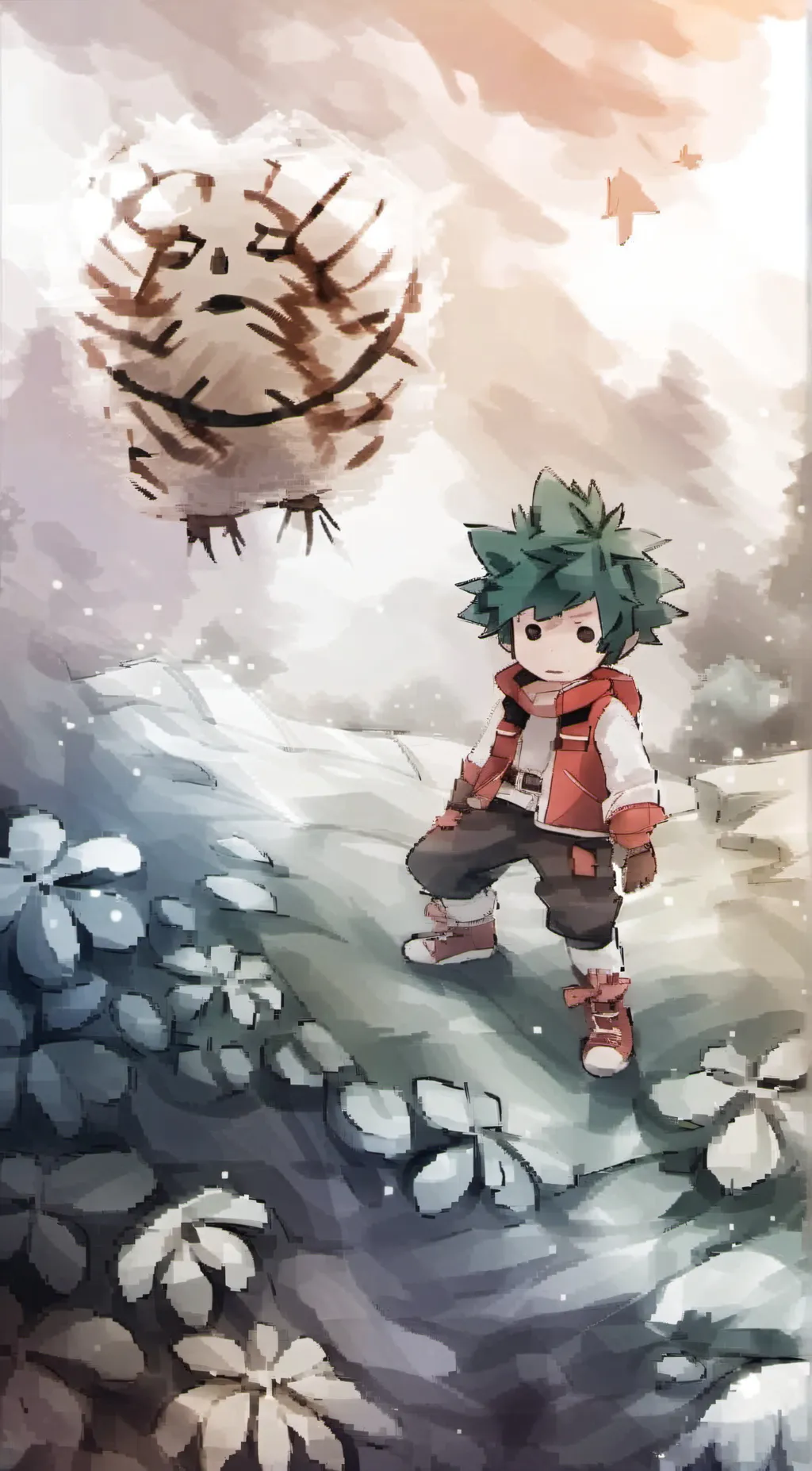 ai character: Deku  background