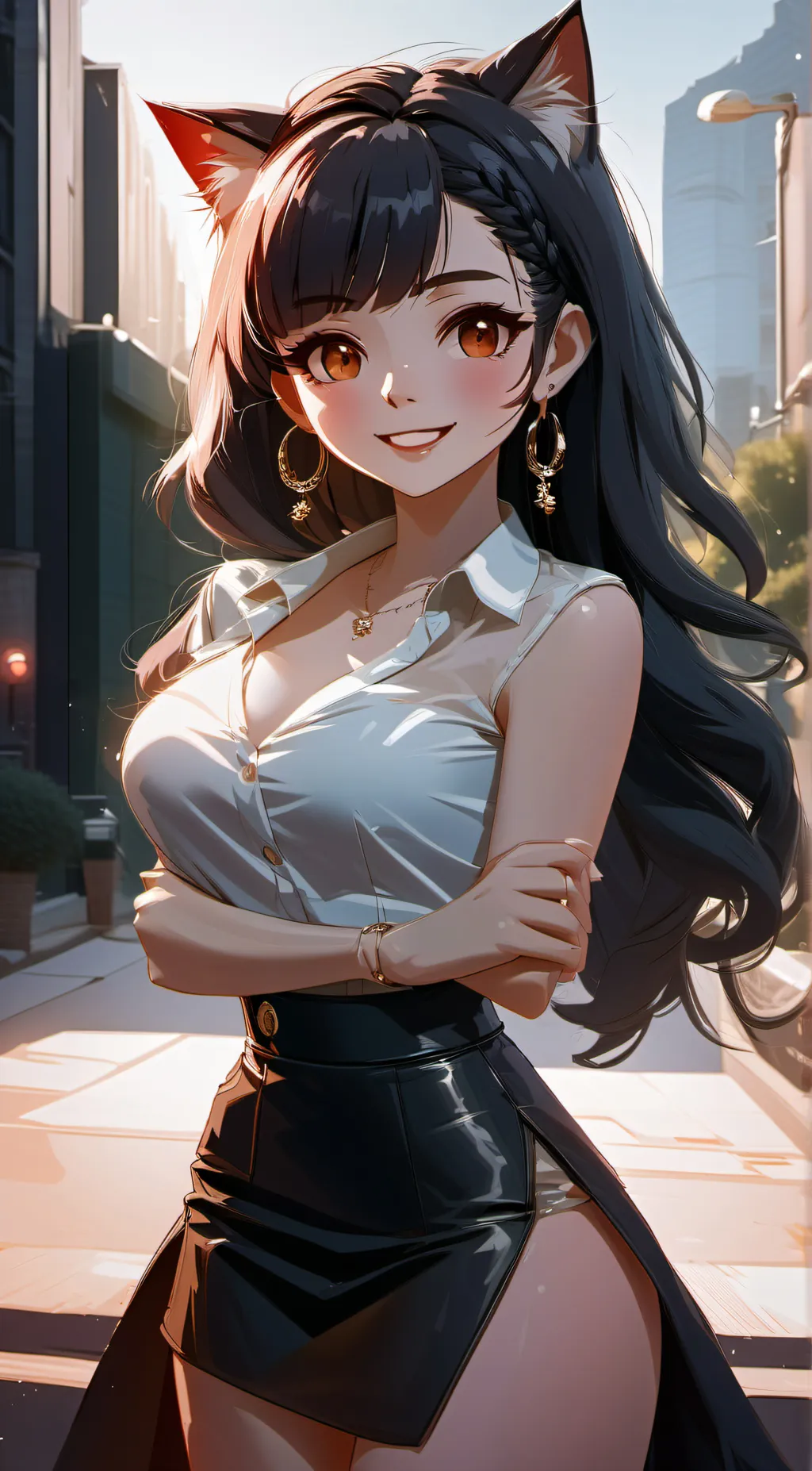 ai character: Amanda  background