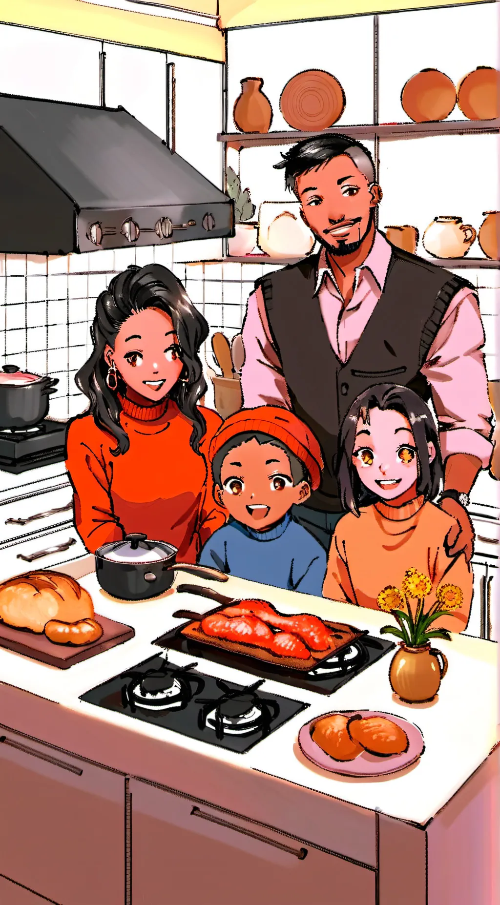 ai character: Black family background