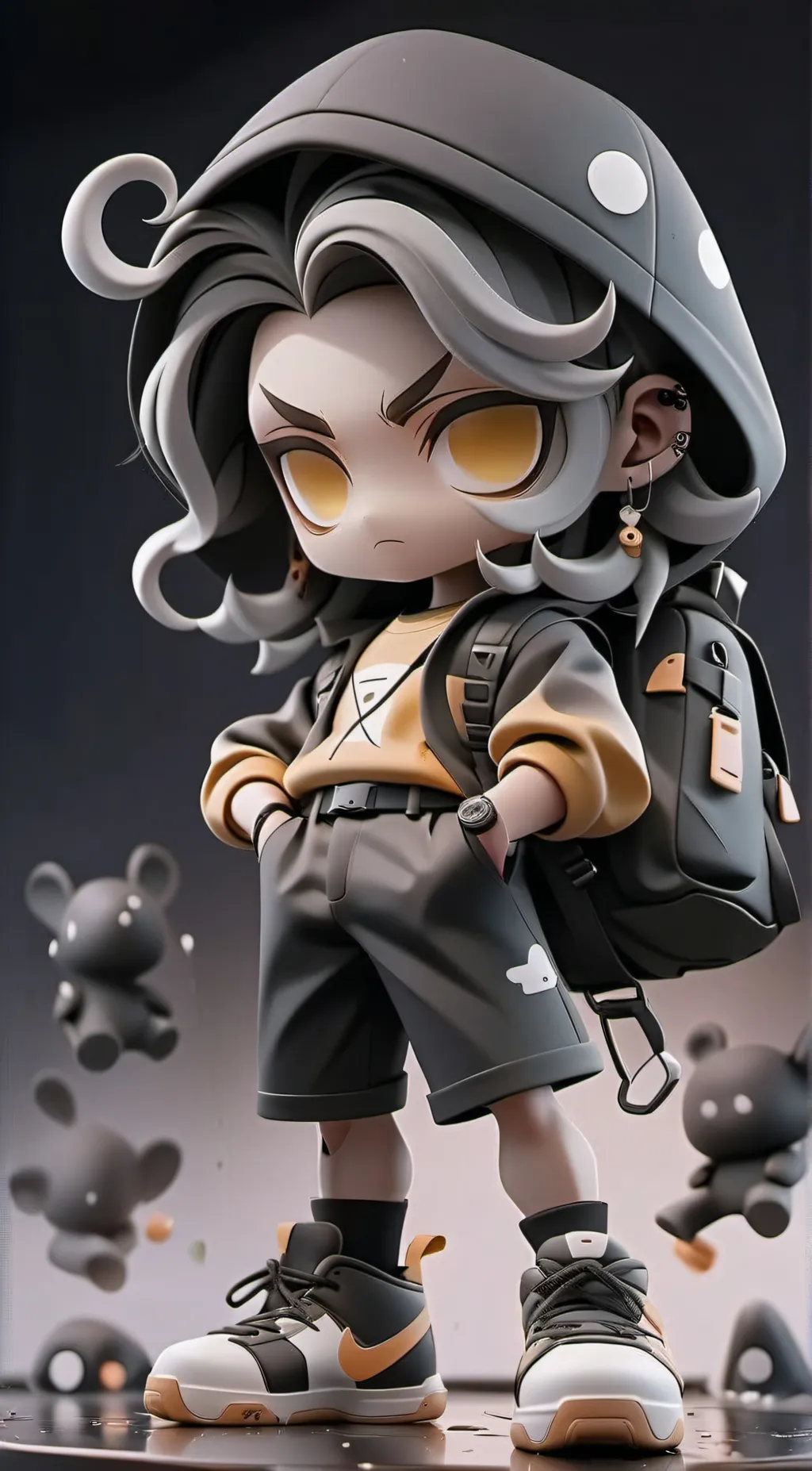 ai character: kid happy kid  background