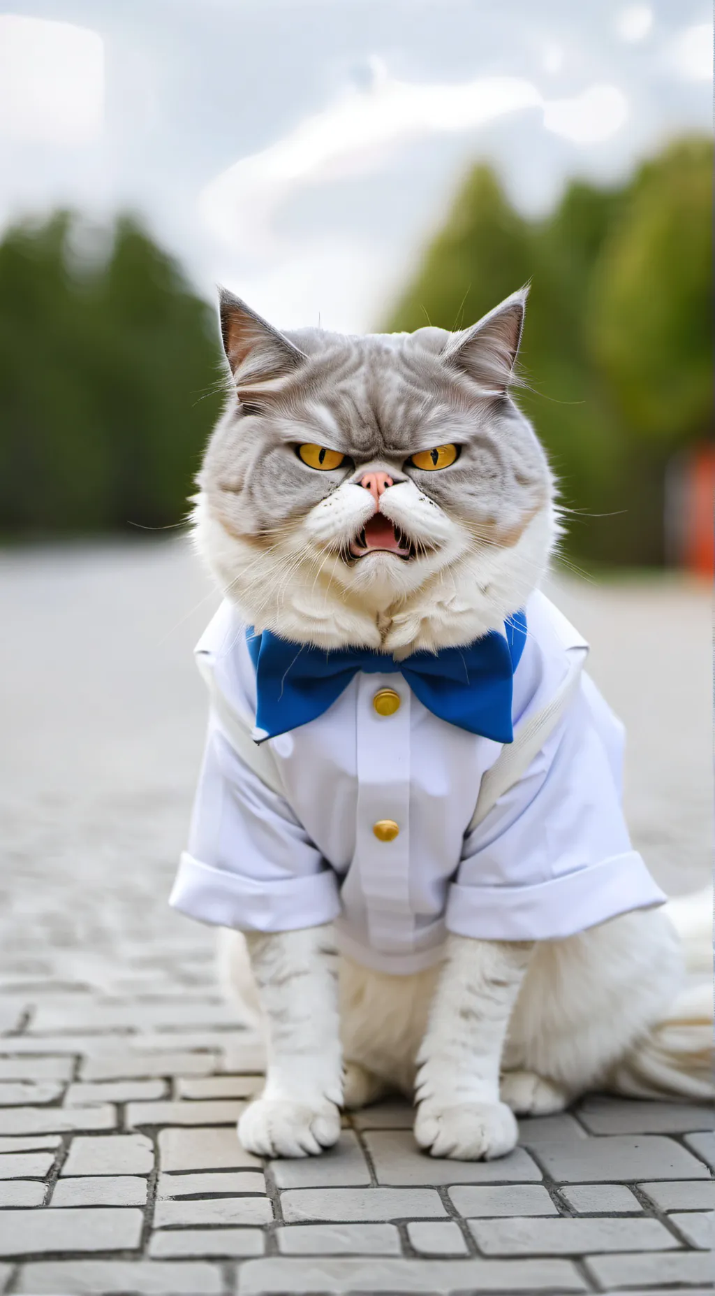 ai character: Super Angry Cat background