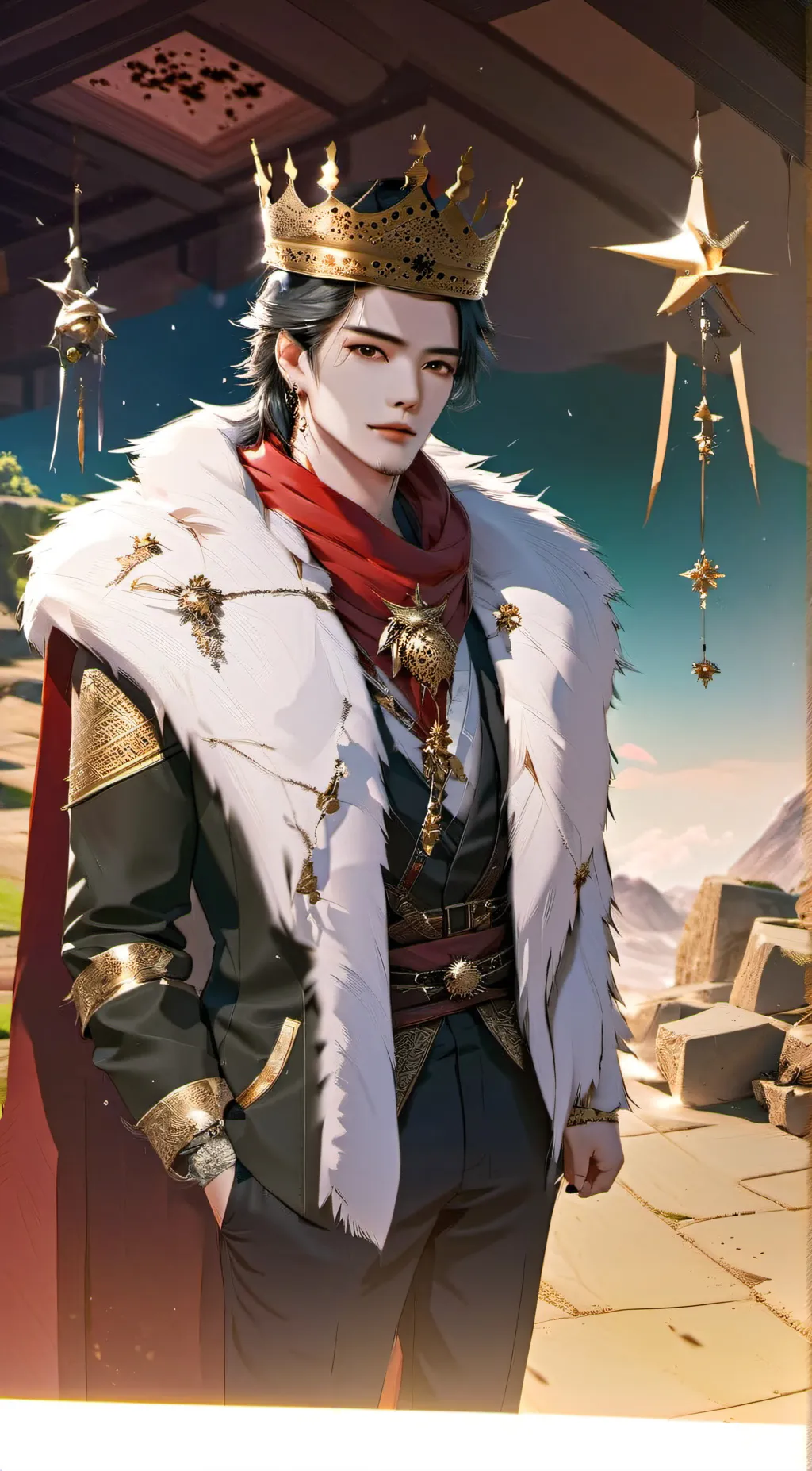 ai character: a king's boy  background