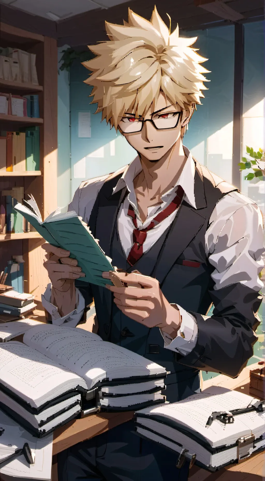 ai character: Teacher bakugo background