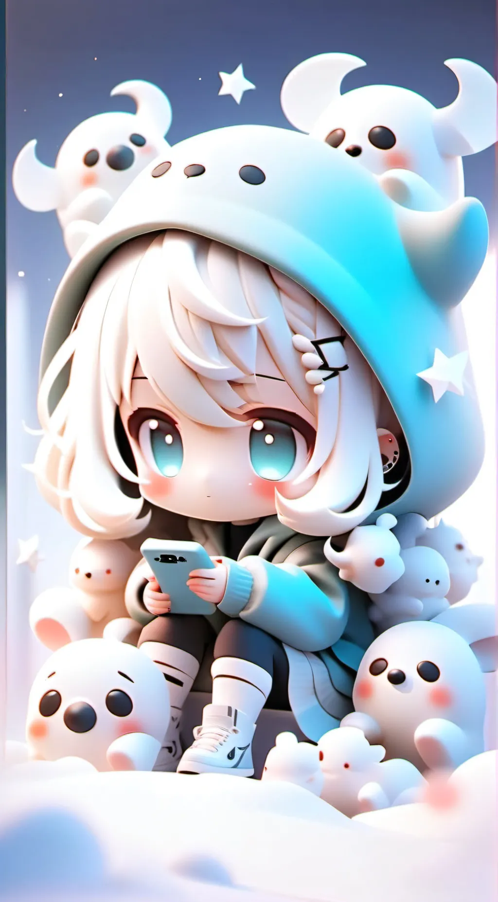 ai character: ghost background