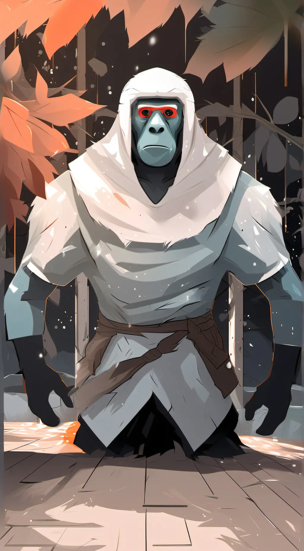 ai character: monkey background