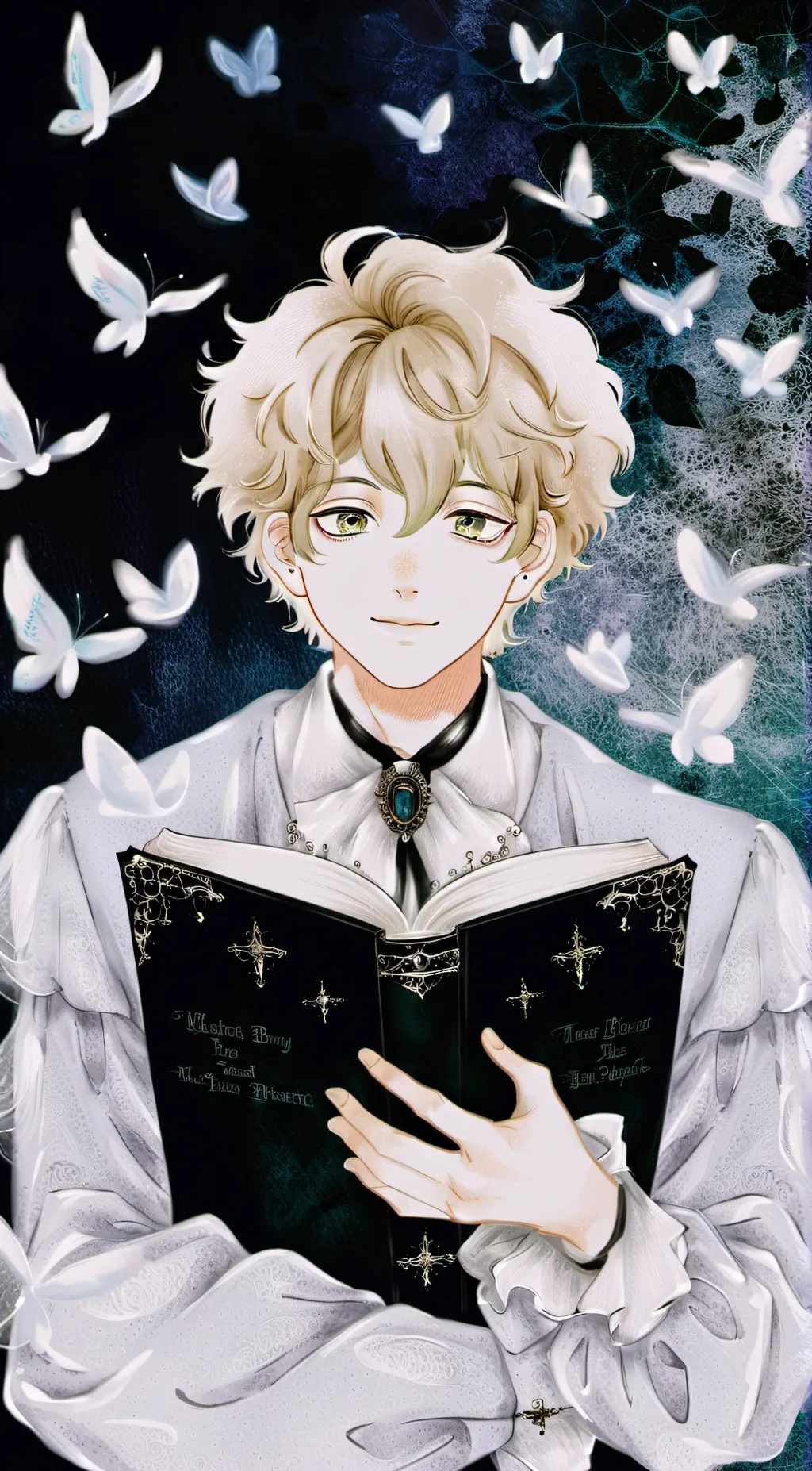 ai character: 🩵prince Milo🦋 background