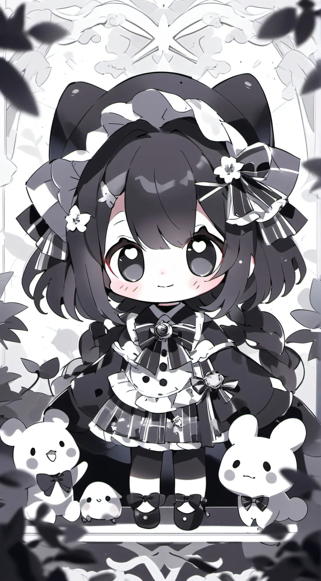 ai character: Smiling Critters background