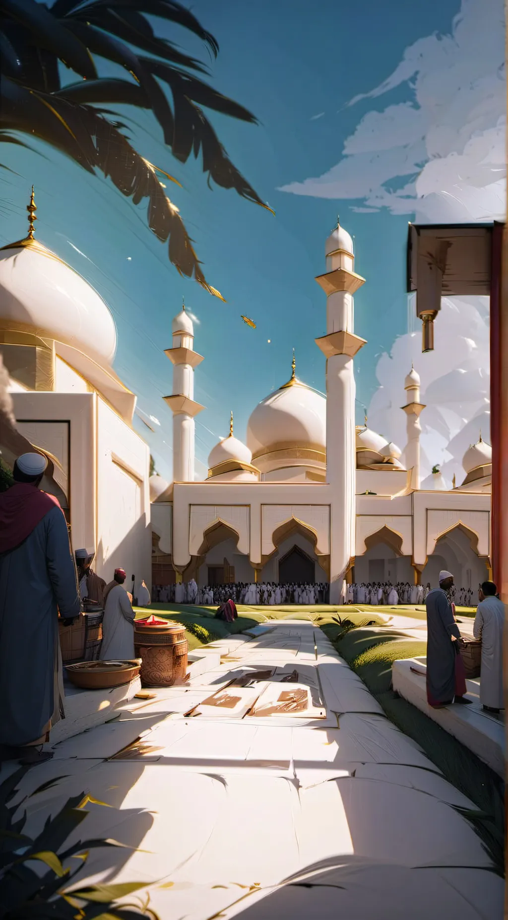 ai character: Eid Mubarak background