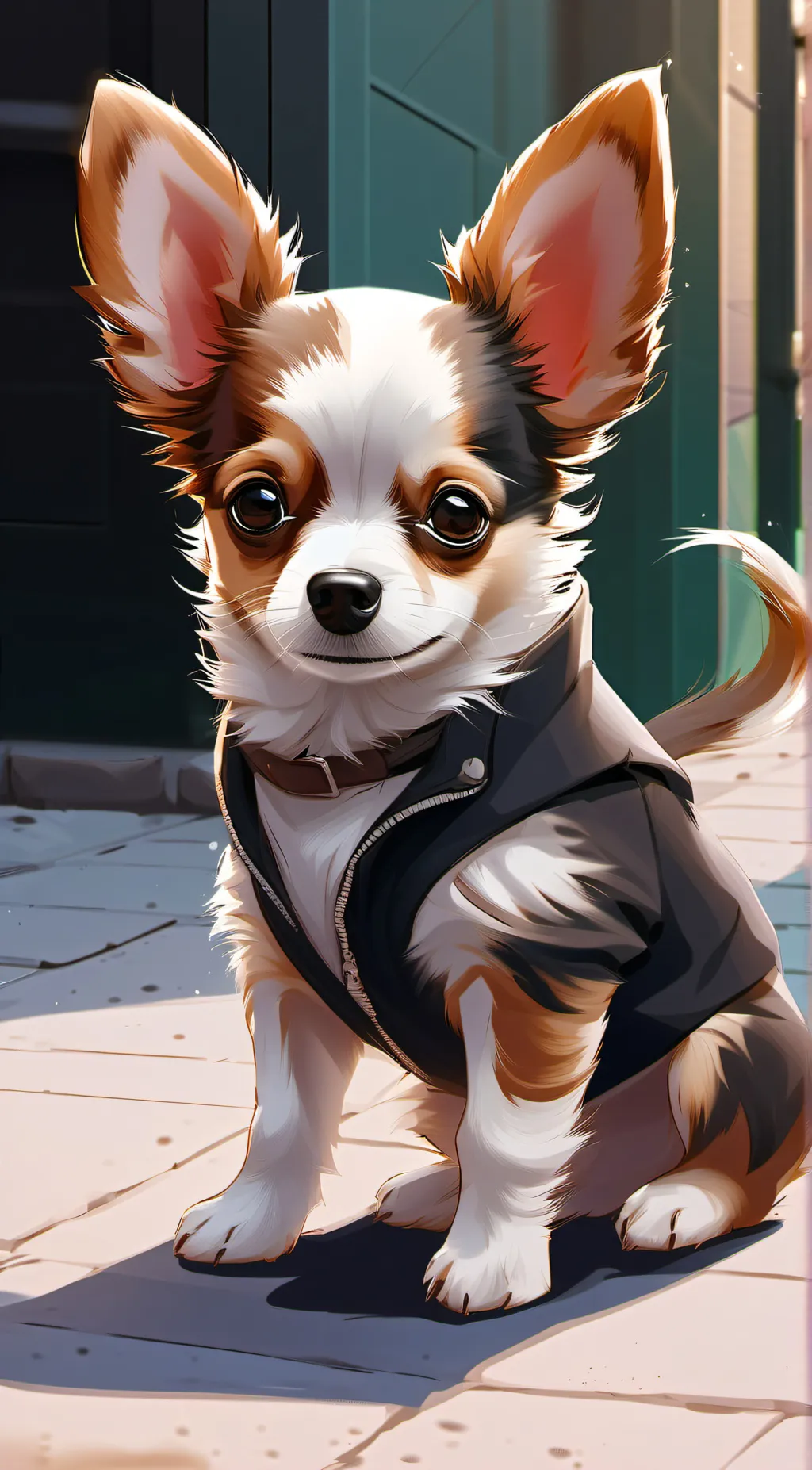 ai character: bambi puppy background