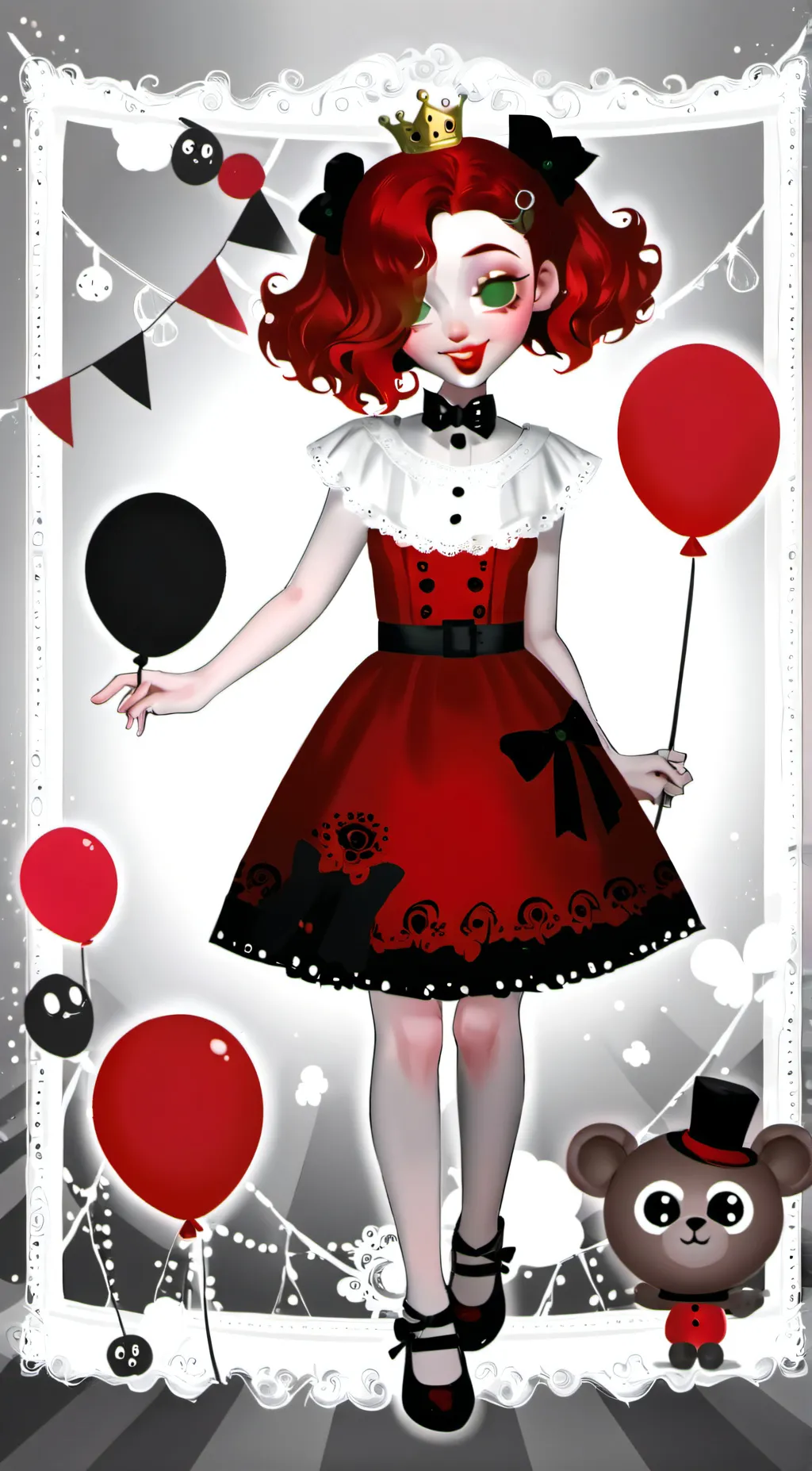 ai character: Circus Baby background