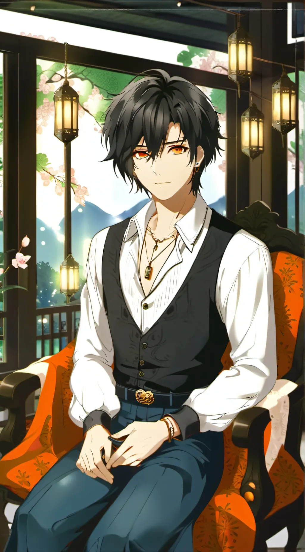 ai character: Cristo background