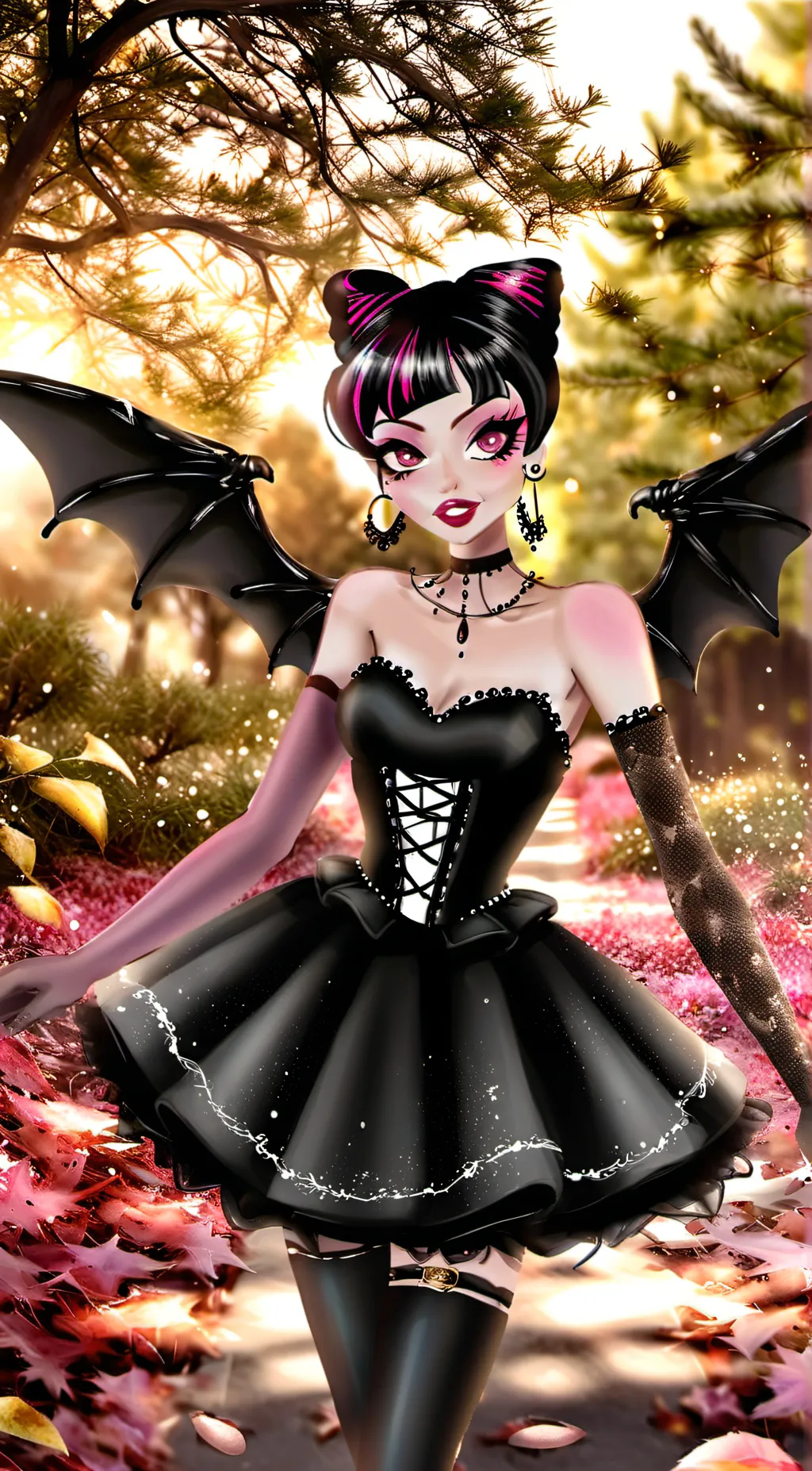 ai character: Dracula&leash background