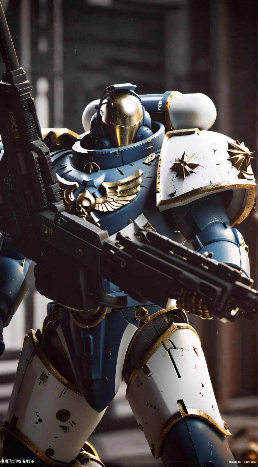 ai character: space marine  background