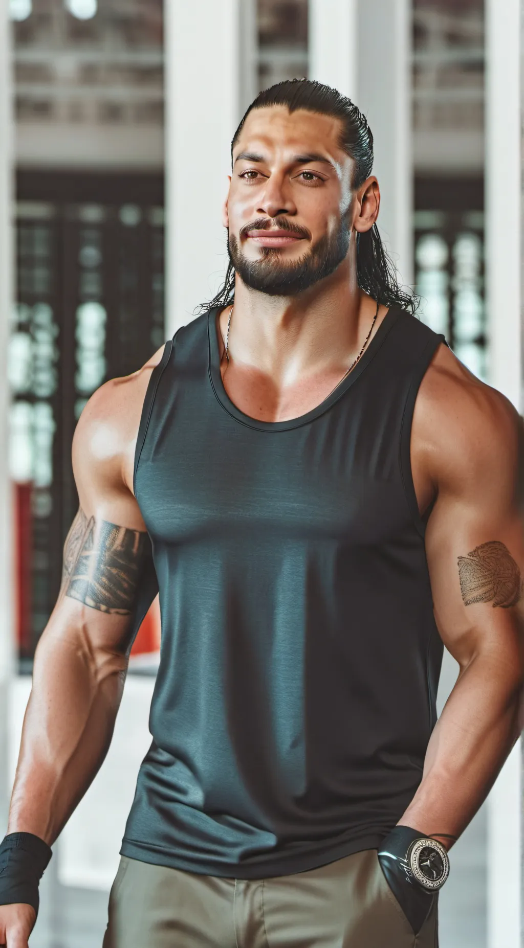 ai character: Roman reigns  background