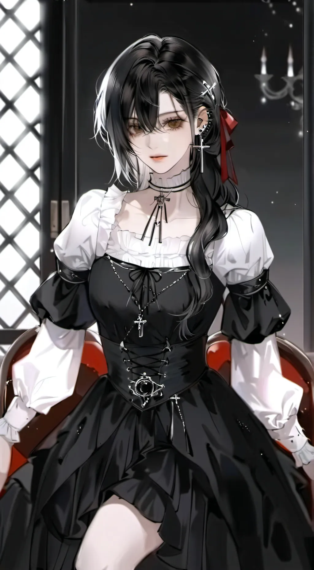 ai character: 琥珀色（amber) background