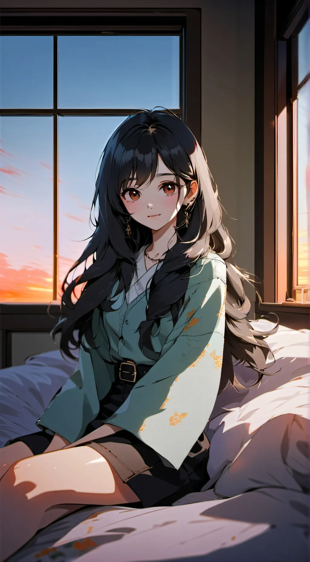 ai character: 화영 background