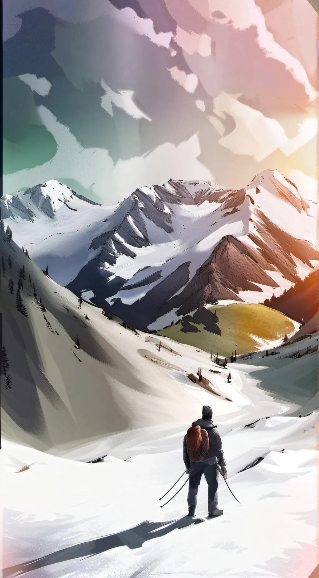 ai character: Mystical world background