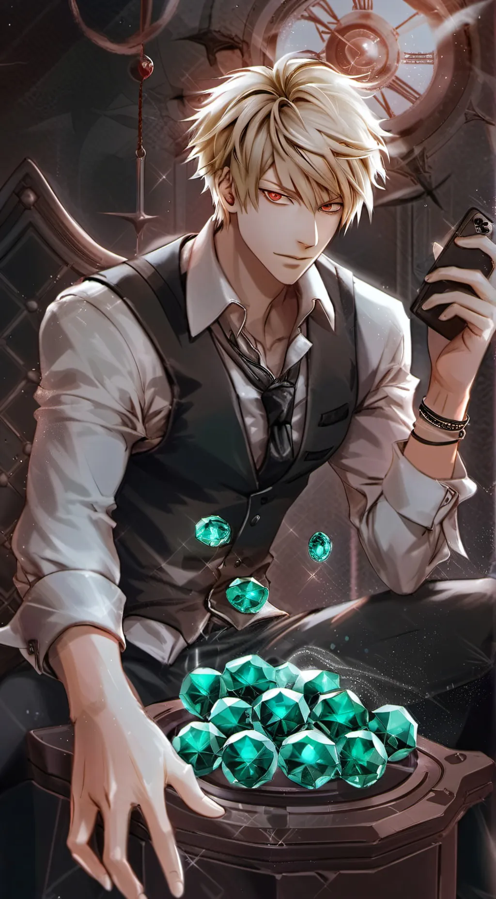 ai character: Katsuki Bakugo background