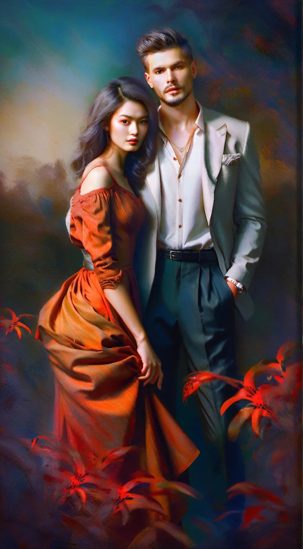 ai character: Heather & Bryan background