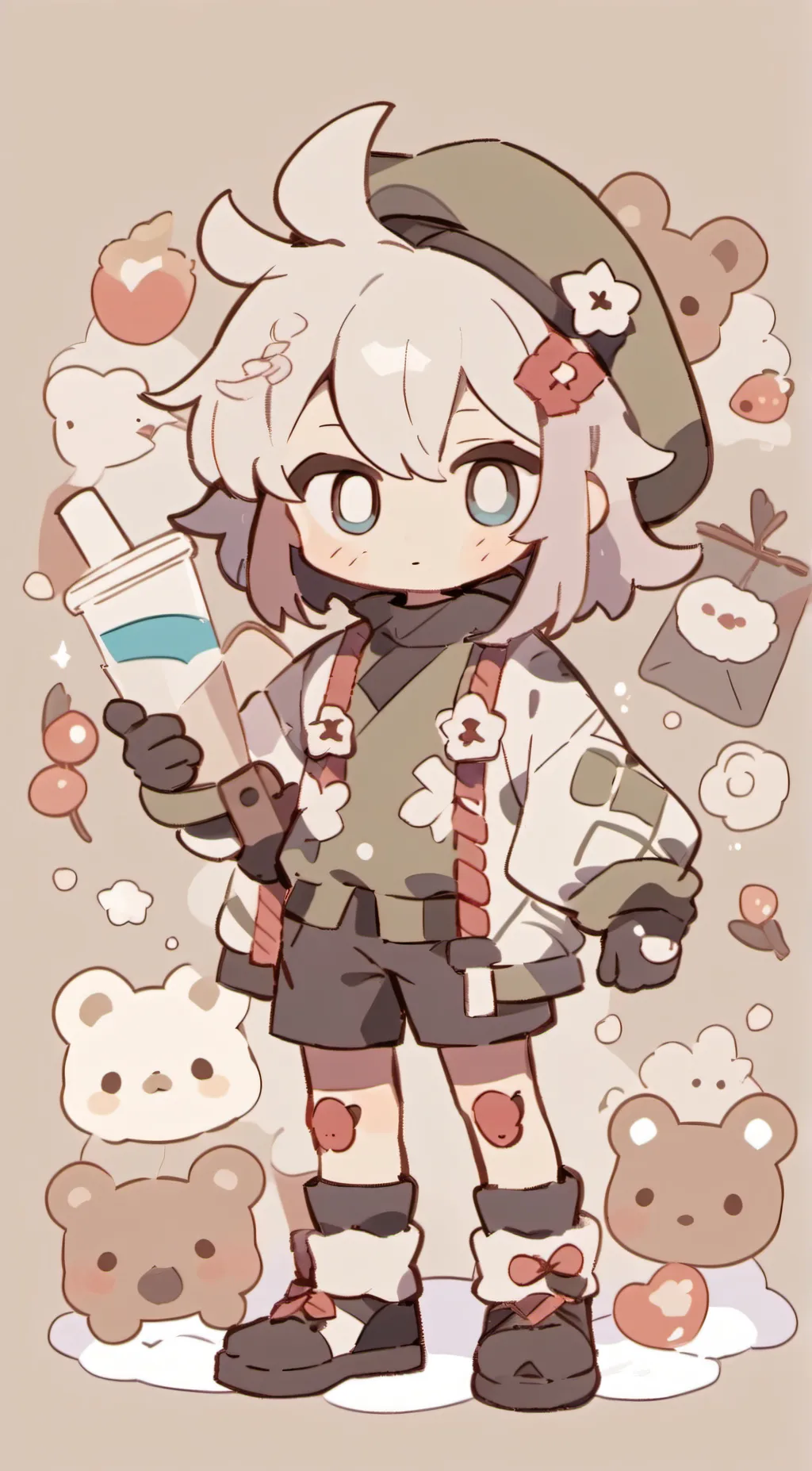 ai character: ash background