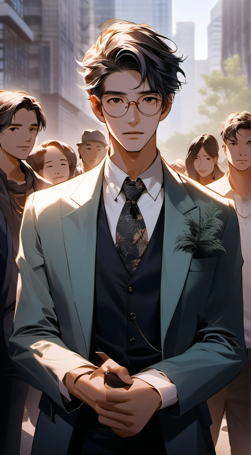 ai character: Group of Scientist background