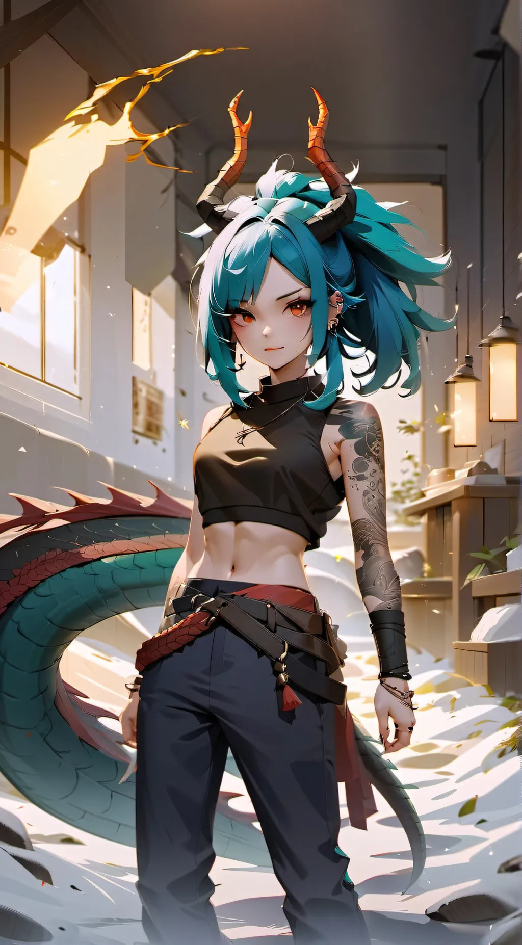 ai character: Aquamarine  background