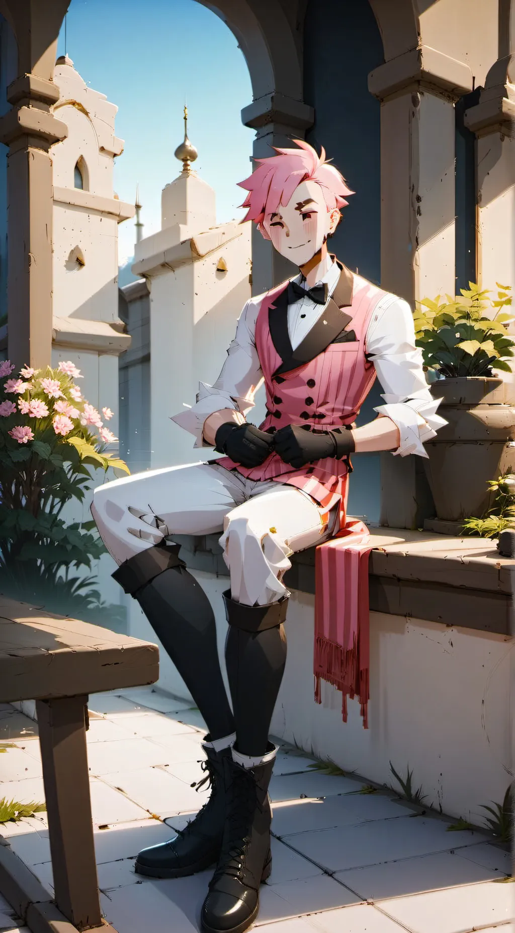 ai character: angel dust. background