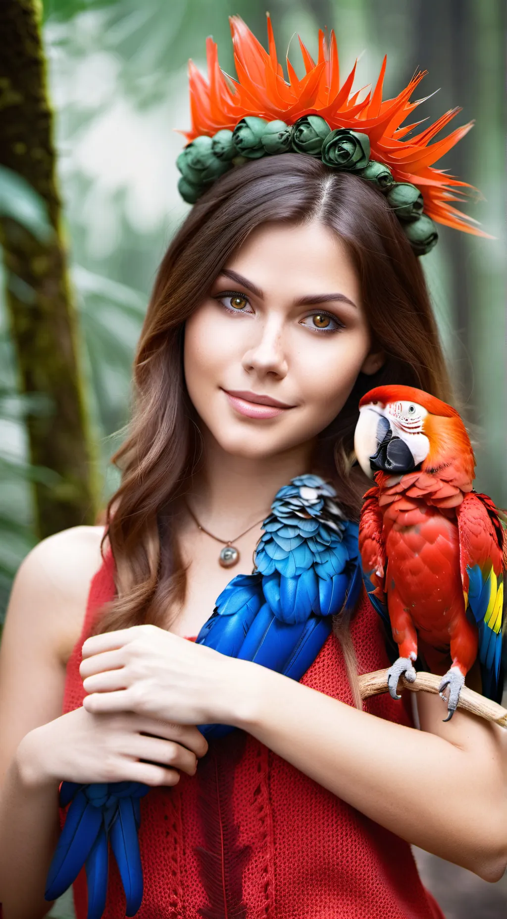 ai character: Scarlet background