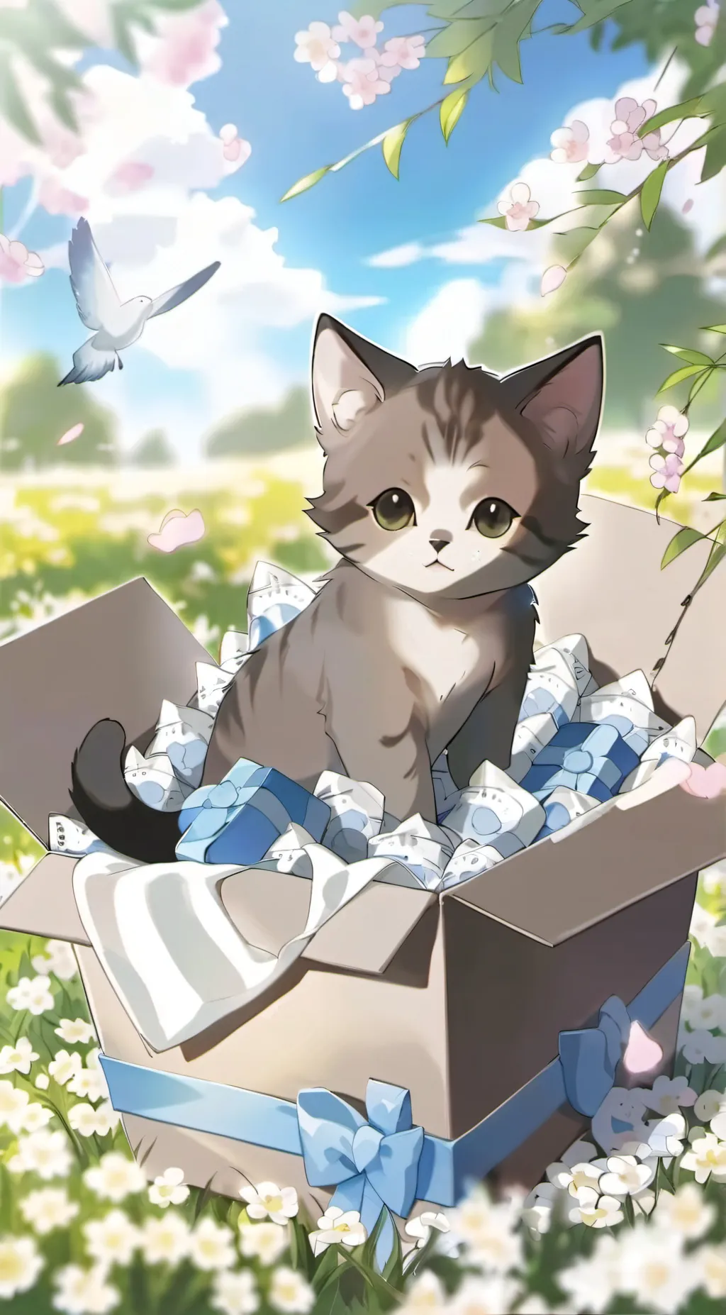 ai character: Da baby cat background