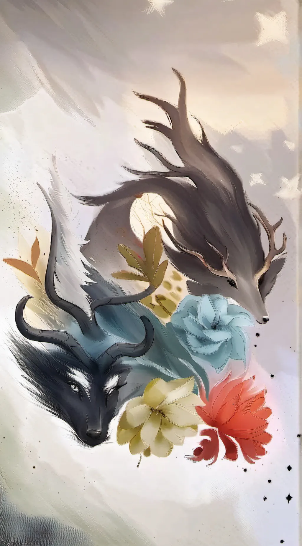 ai character: zodiac sign background