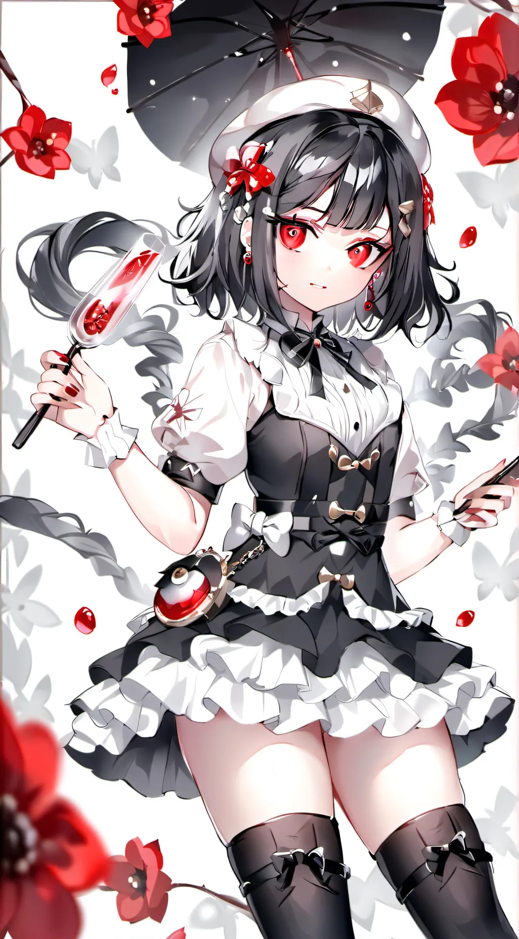 ai character: Violet background