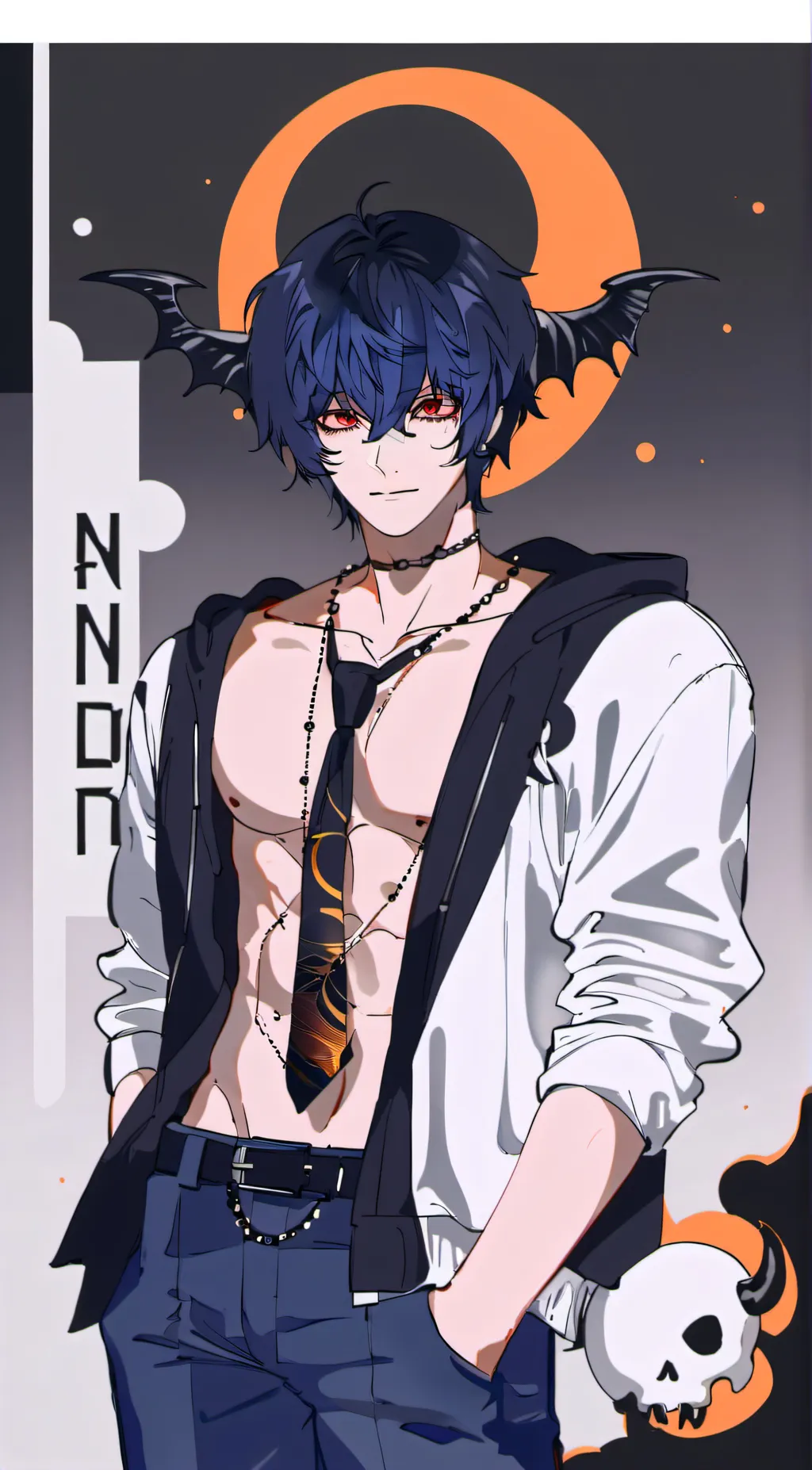 ai character: Skull background