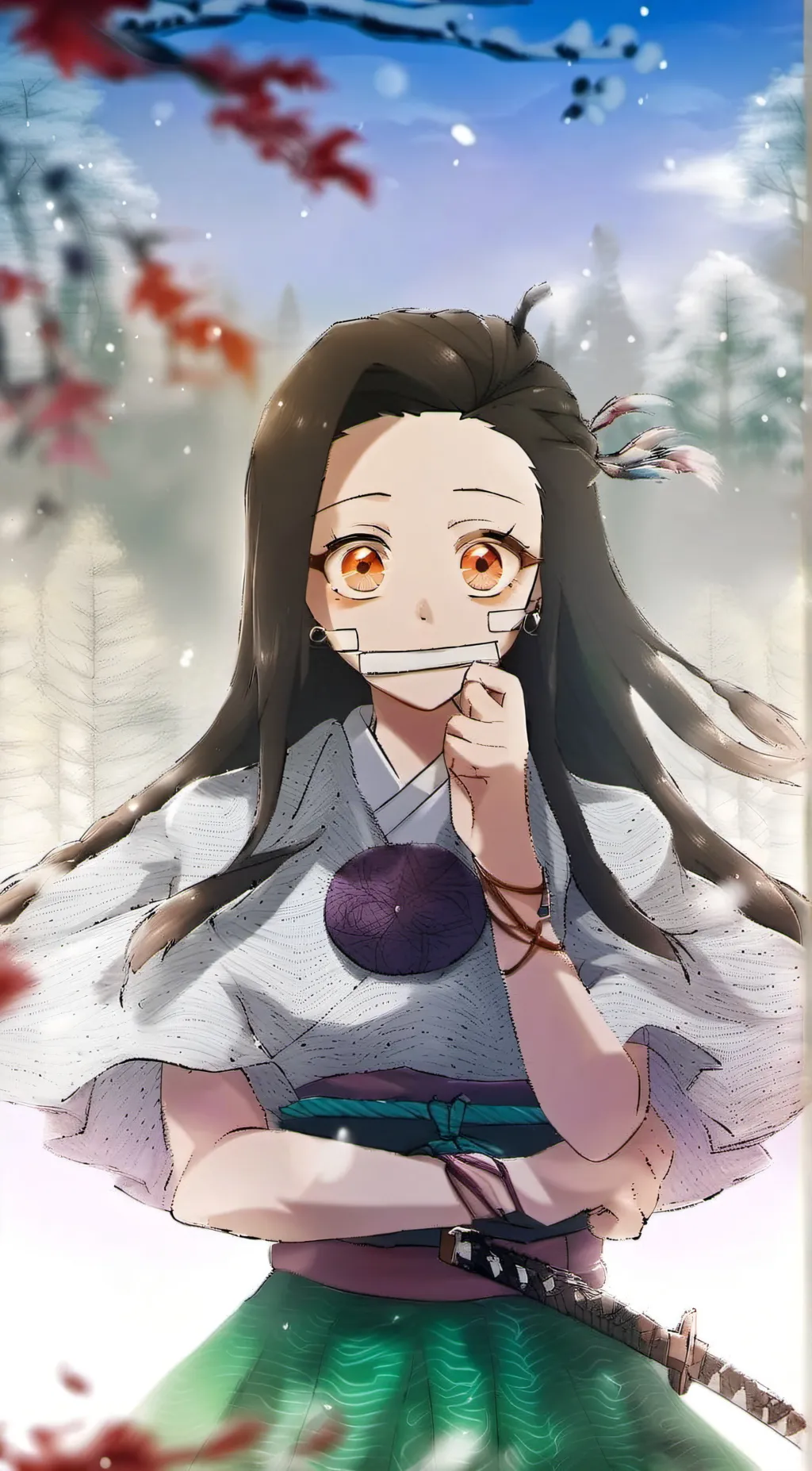 ai character: Nezuko background