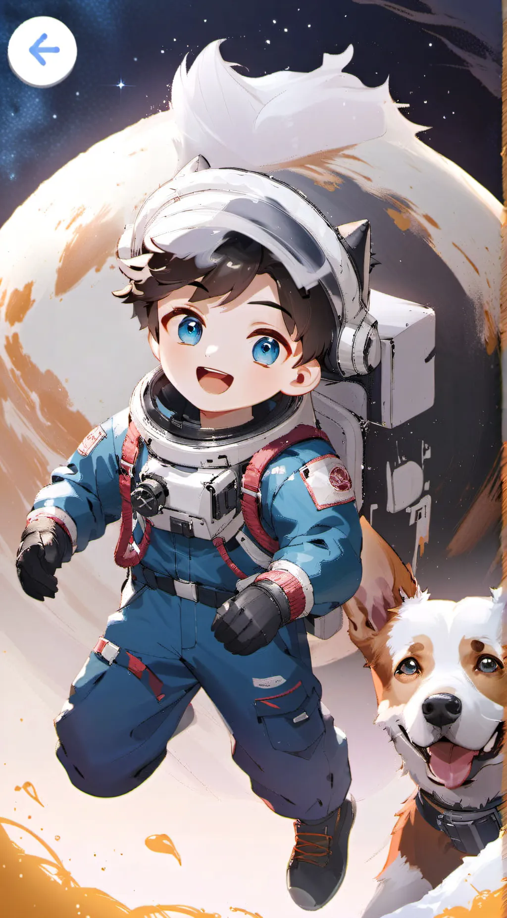 ai character: Dark-Blue Cason AU background