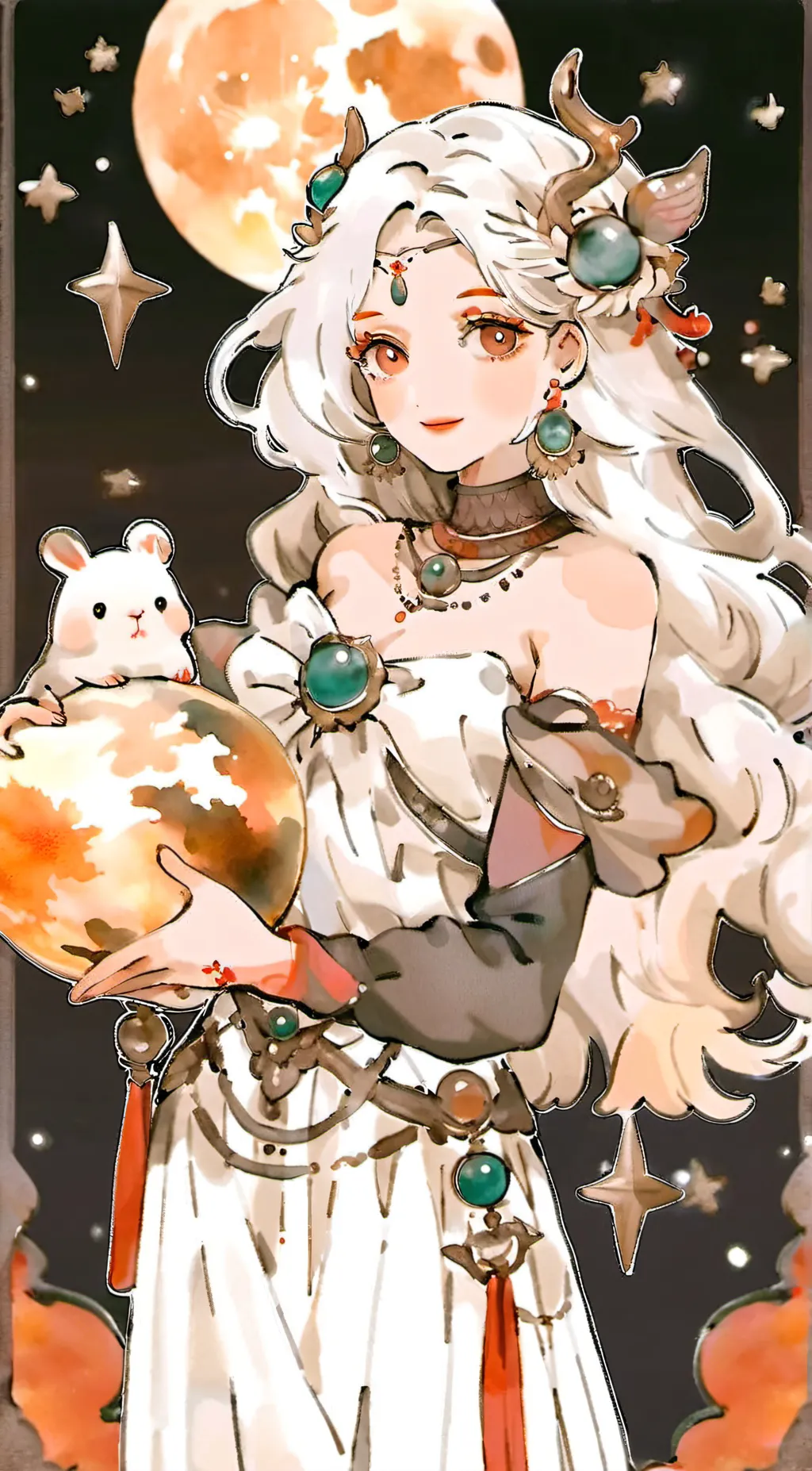 ai character: Venus and Earth background