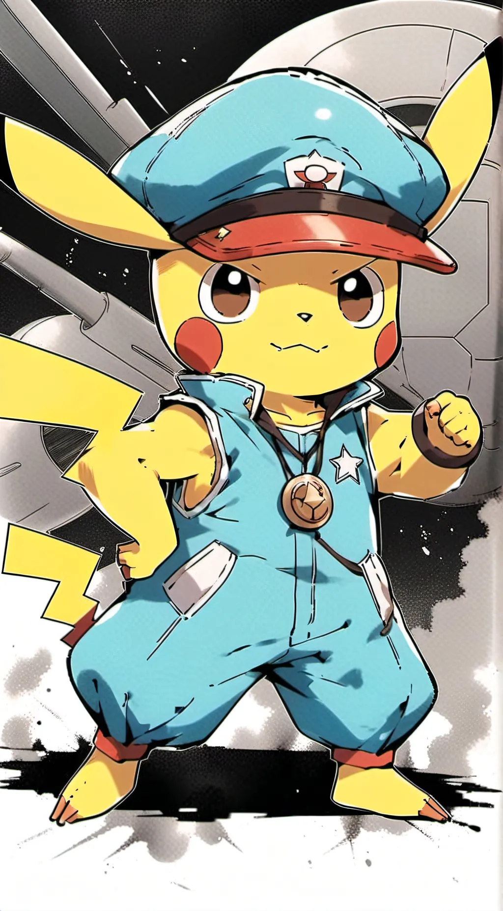 ai character: Captain Picachu  background