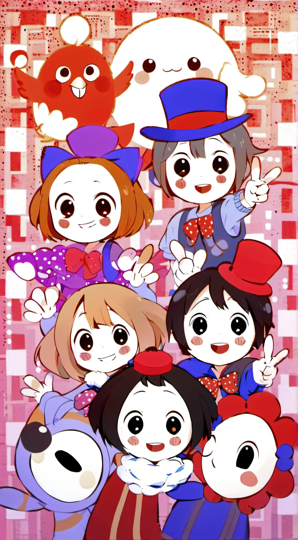 ai character: Digital circus background