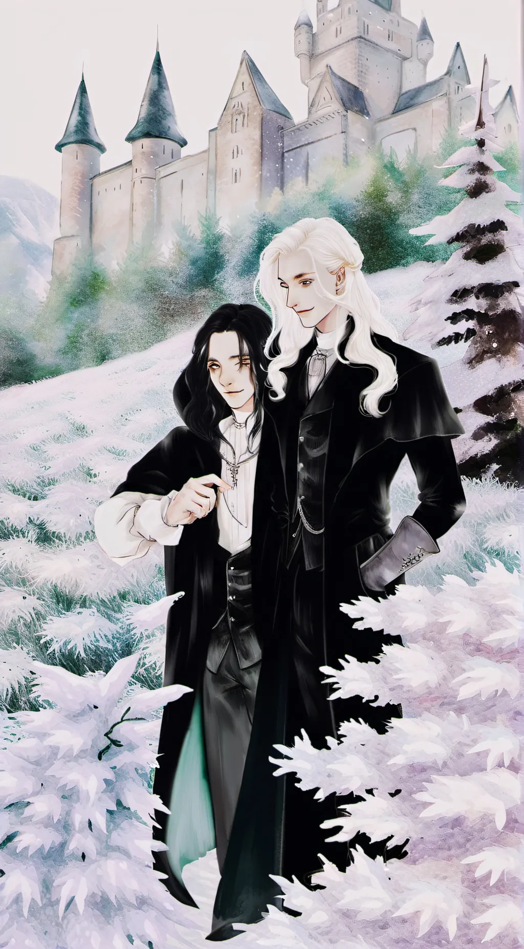 ai character: Snape and Lucius  background
