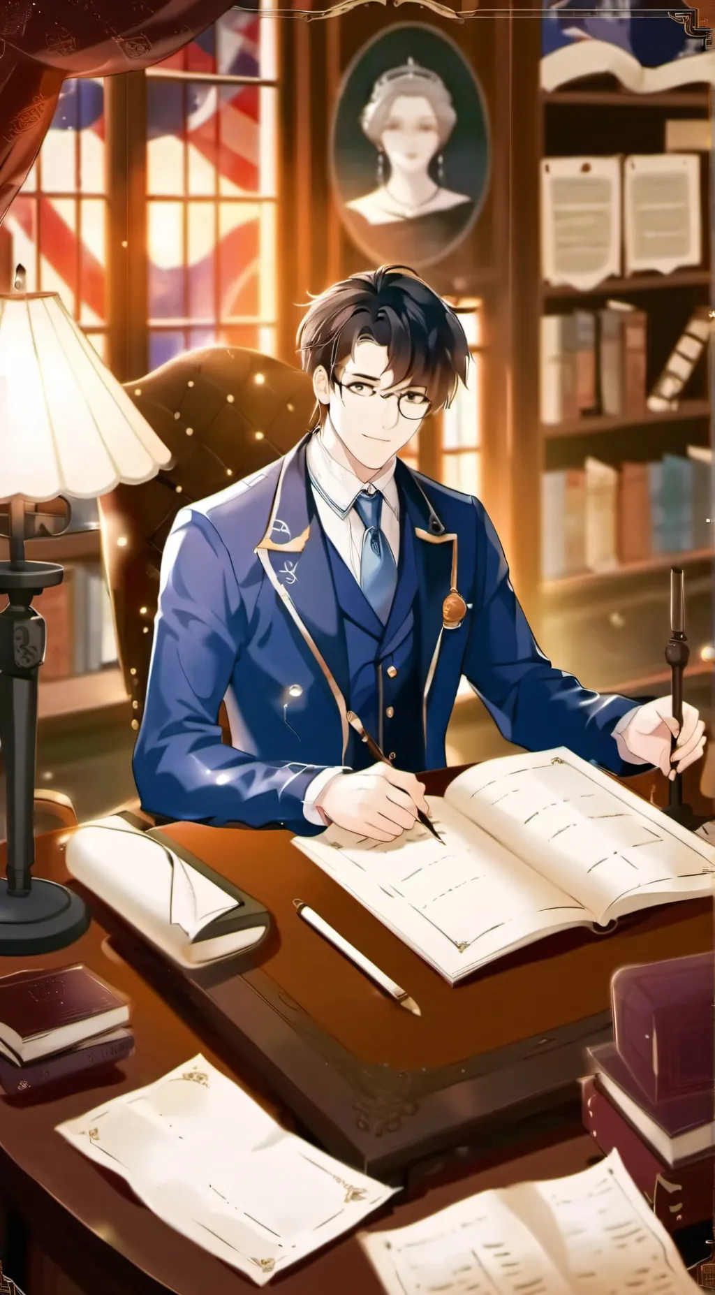 ai character: Caine  background