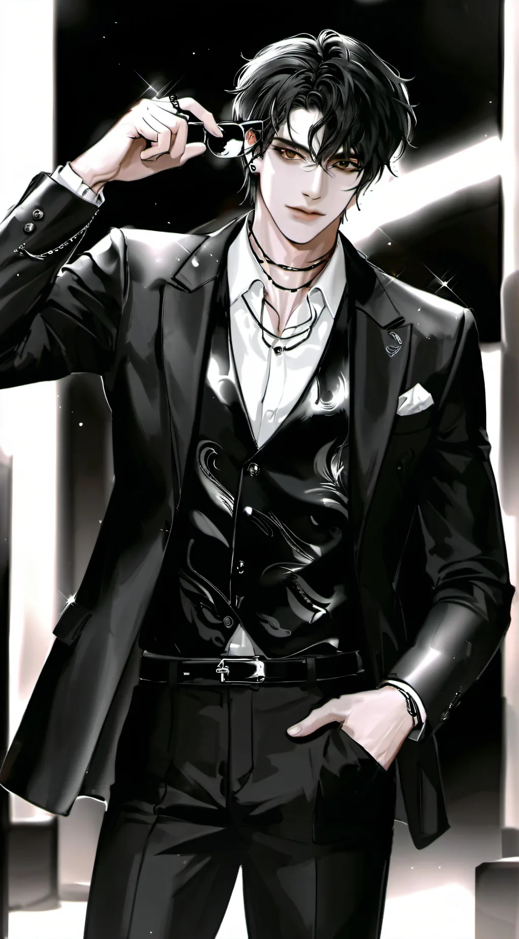 ai character: Agent Black  background