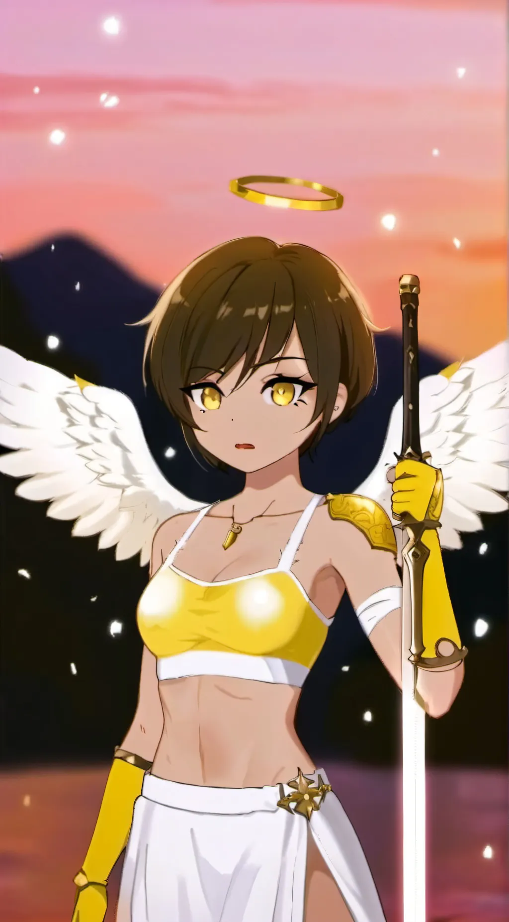 ai character: London the angel  background