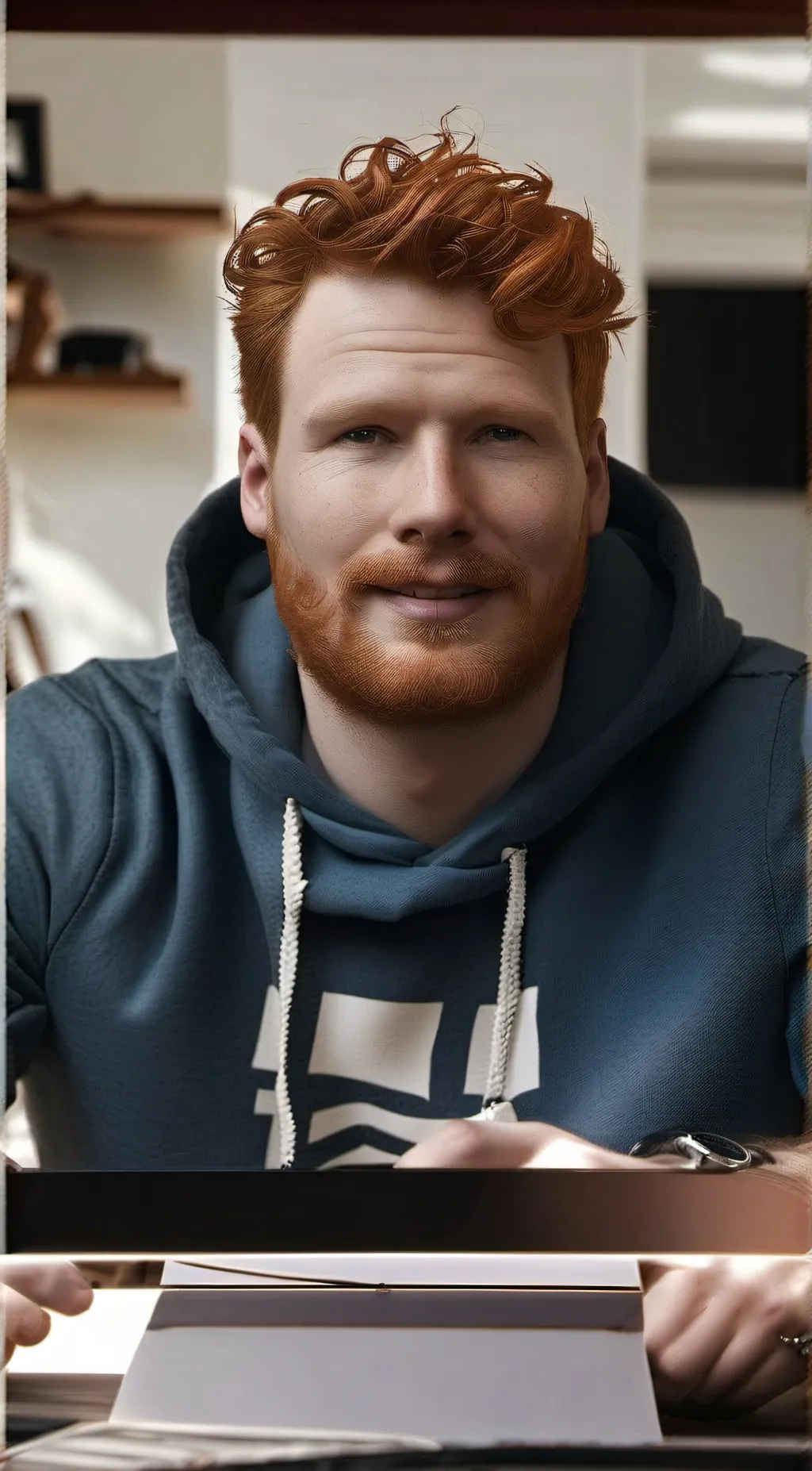 ai character: Caseoh  background