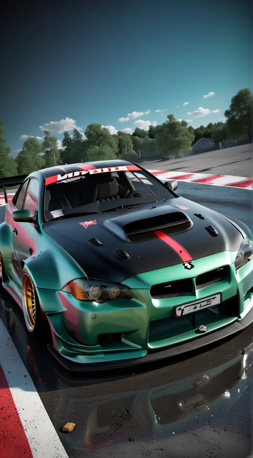 ai character: Your track BMW background