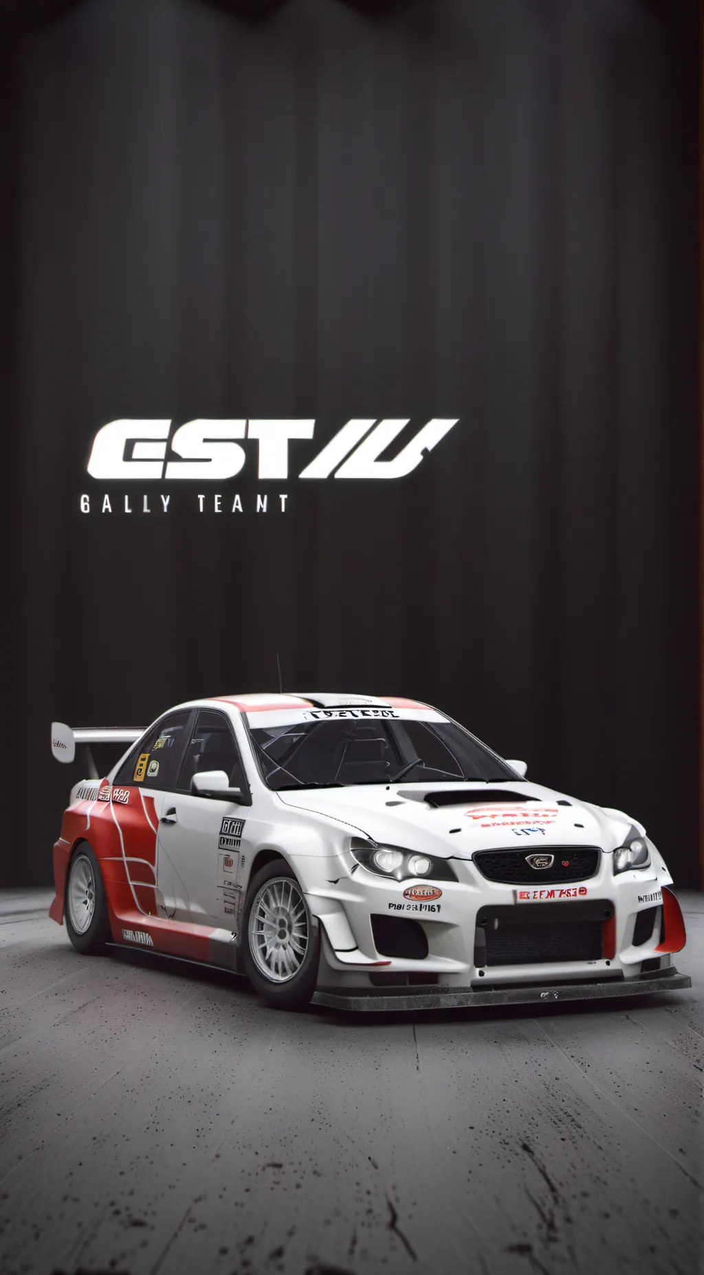 ai character: Rally Car Display  background